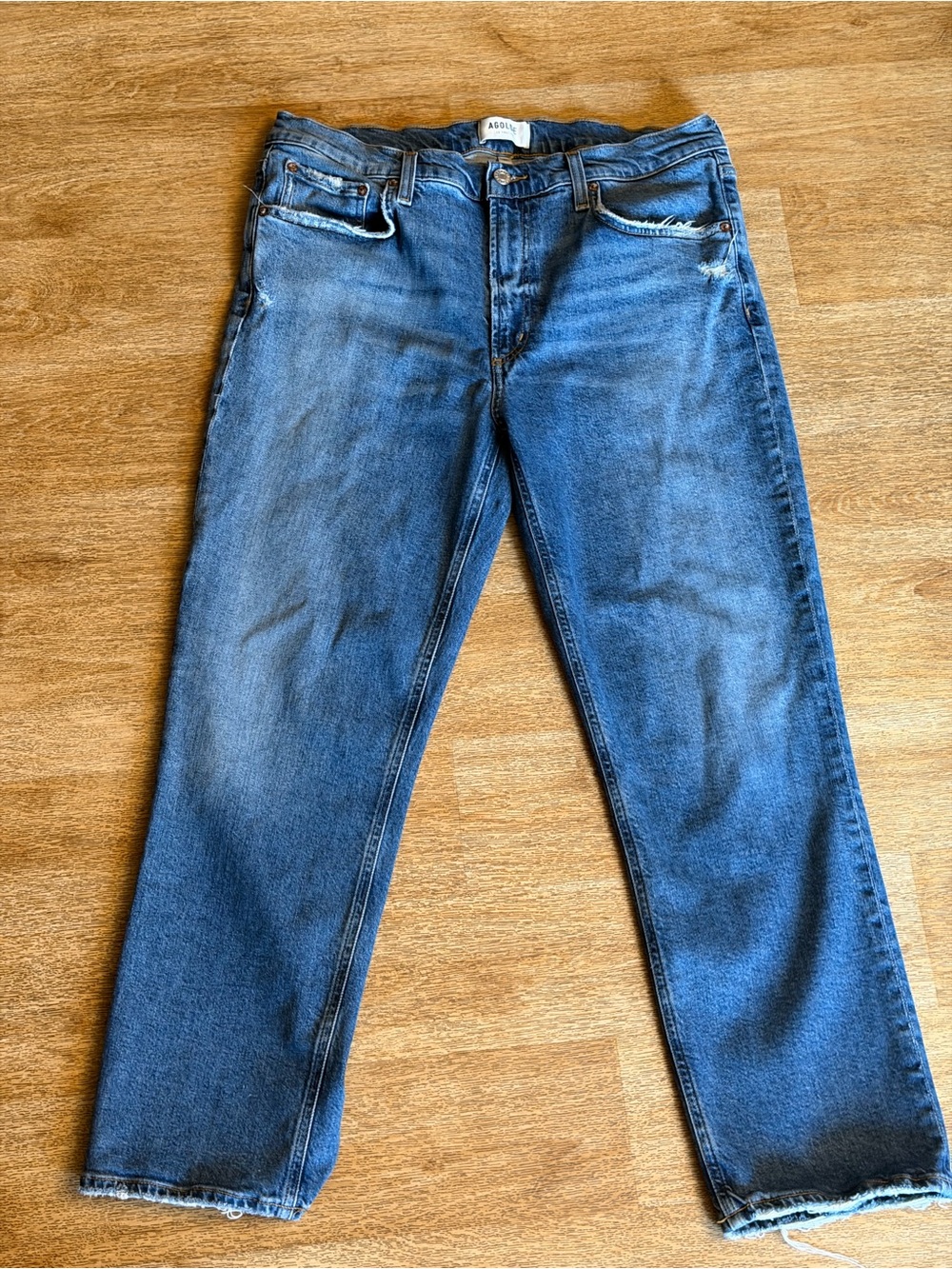 Agolde women Medium Blue Straight Jeans
(Super soft)
